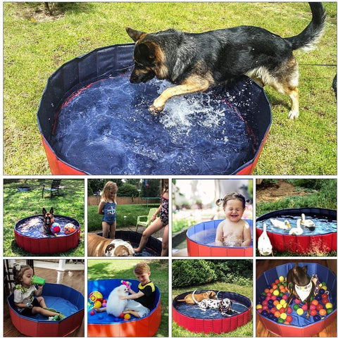 Foldable Dog Swimming Pool,Portable Pet Pool And Bath Tub