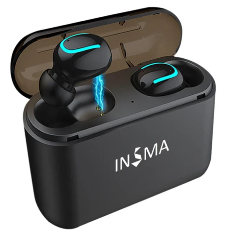 INSMA™ Wireless Bluetooth 5.0 Earbuds Noise Cancelling Earphones w/ Power Bank