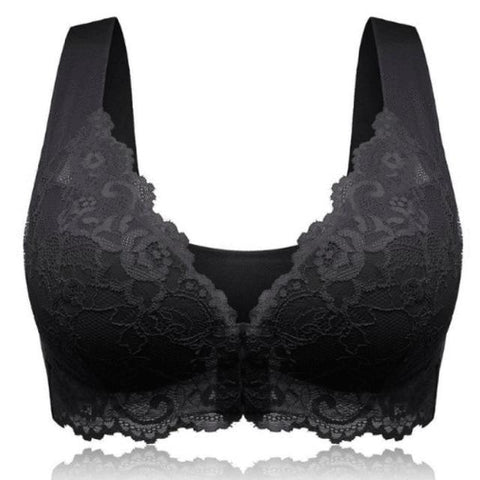 Sports Front Closure Bra Women's Adjustable Extra-Elastic Breathable Lace Trim Bras Seamless Push up Sexy Bra sujetadores mujer